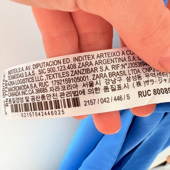 Zara Satin Effect Cut Out Maxi Dress Blue Bloggers Fav Size Small - Picture 11 of 14